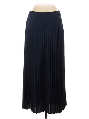J. Crew Navy Pleated Maxi Skirt